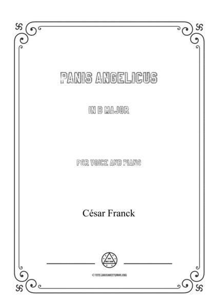 Franck-Panis angelicus in B Major,for voice and piano image number null