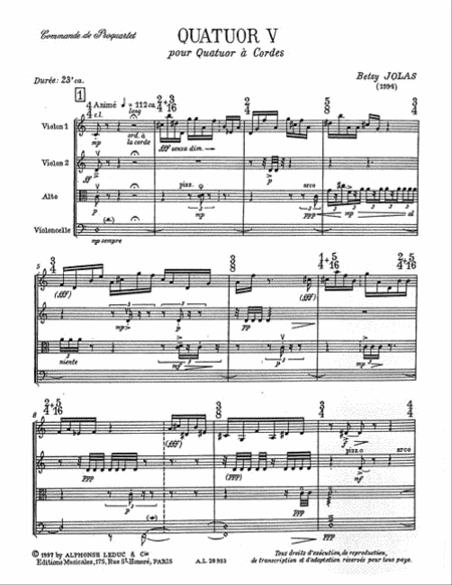 Quatuor V (quartet-strings) School and Community scores gallery preview page 2
