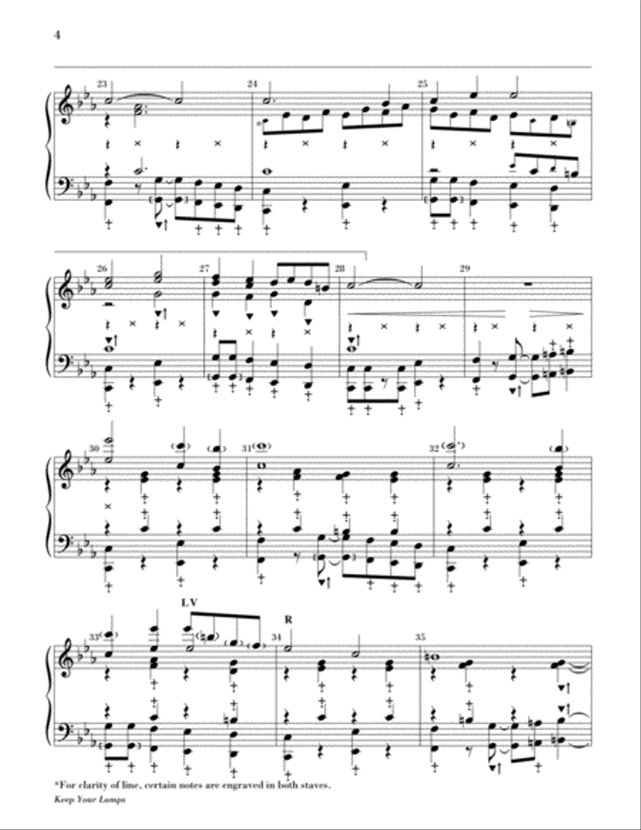 Keep Your Lamps (Trimmed and Burning) 5-Octaves scores gallery preview page 4