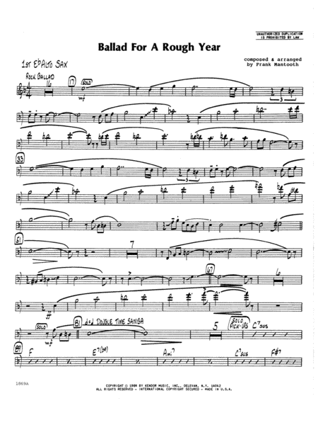 Ballad For A Rough Year - 1st Eb Alto Saxophone