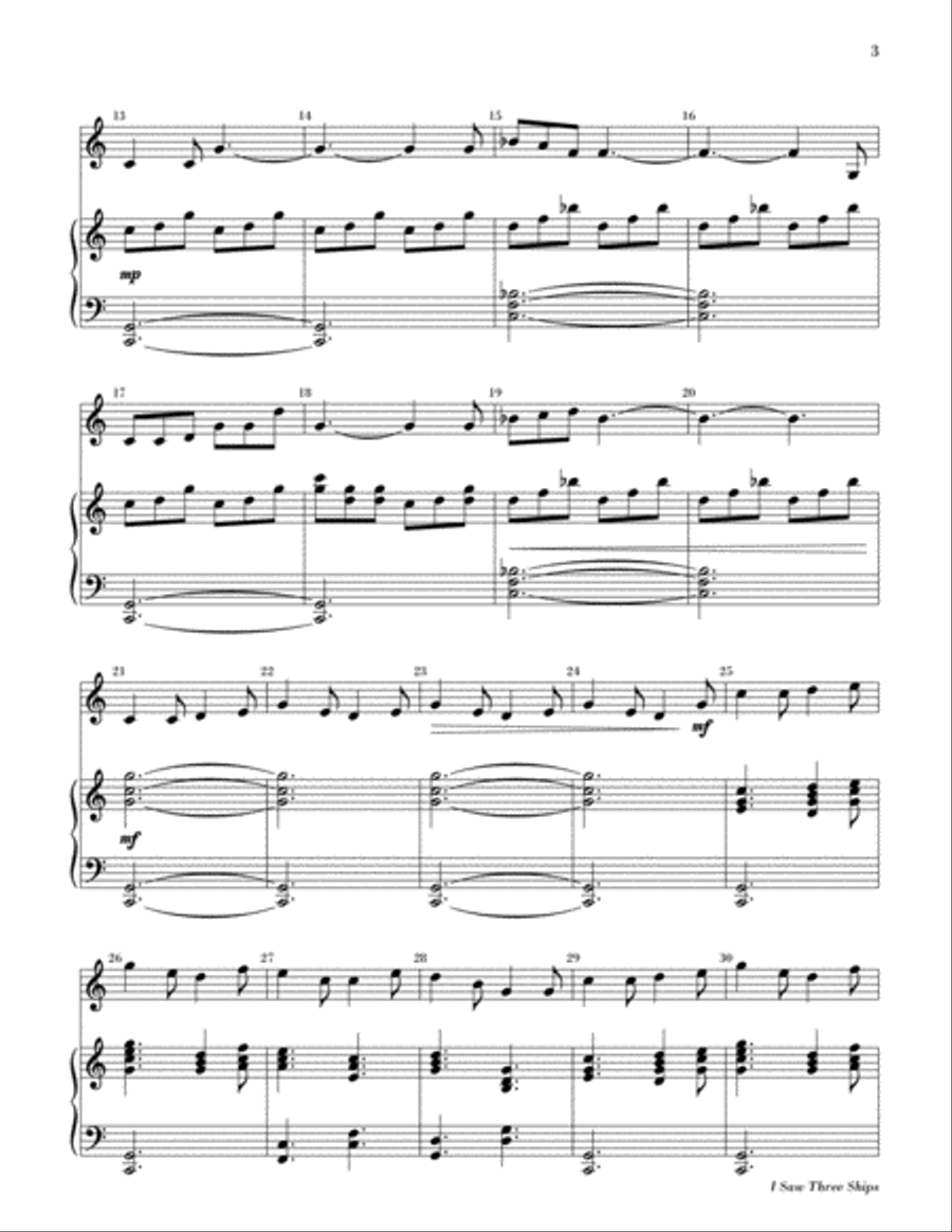 I Saw Three Ships I Saw Three Ships Percussion scores gallery preview page 3
