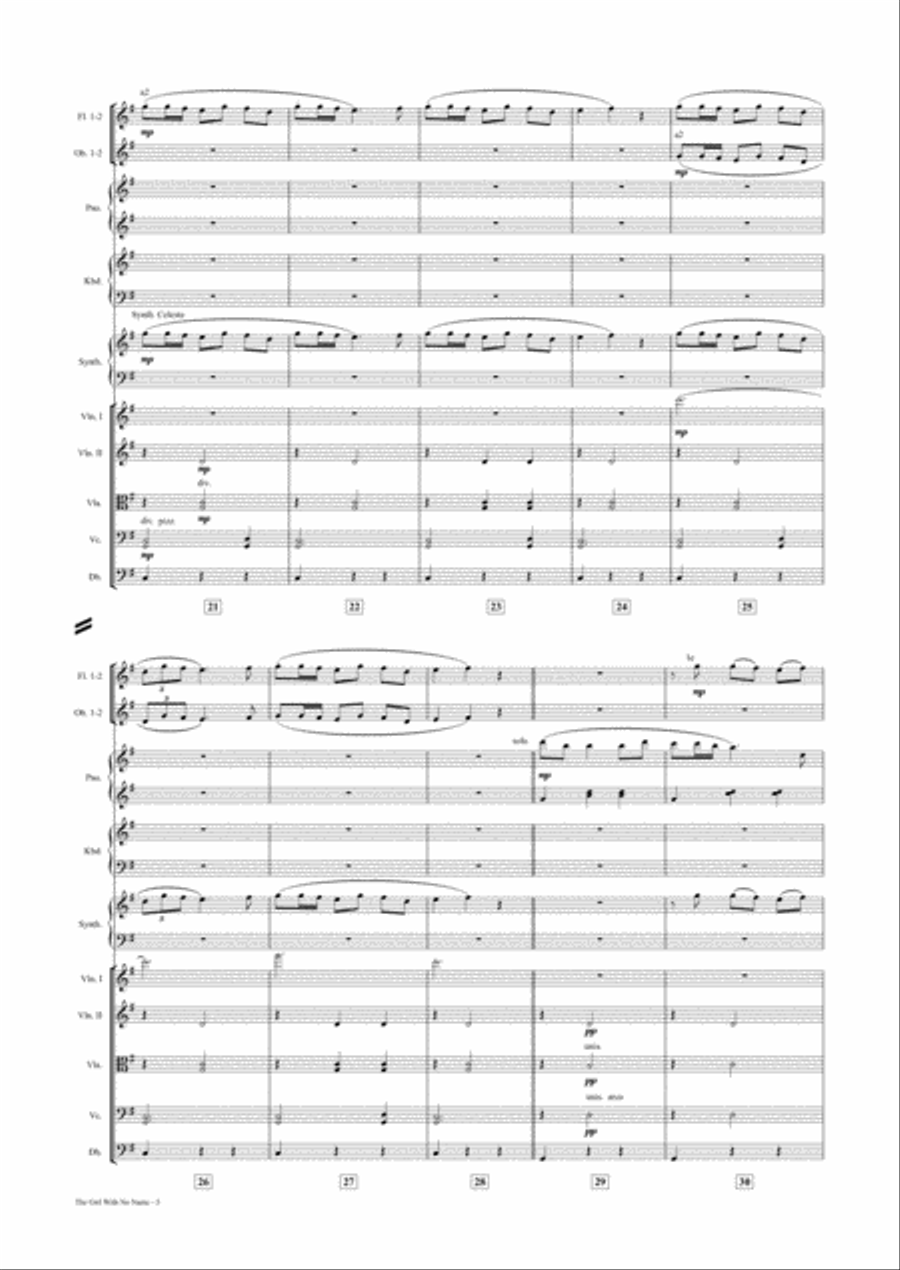 The Girl With No Name The Girl With No Name Full Orchestra scores gallery preview page 5