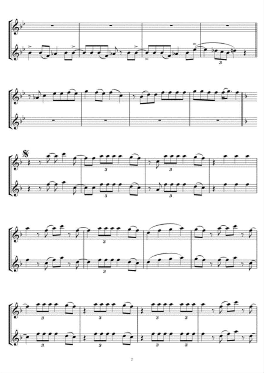 Man! I Feel Like A Woman! Flute Duet scores gallery preview page 2