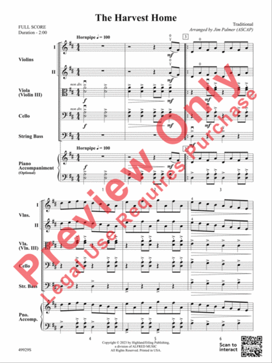 The Harvest Home String Orchestra scores gallery preview page 4