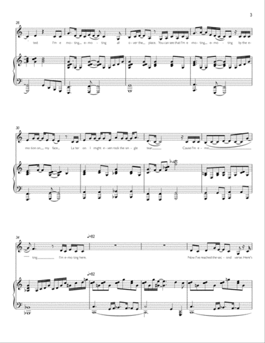 Another Contemporary Musical Theatre Ballad - (Comedy Cabaret Solo) Voice scores gallery preview page 3