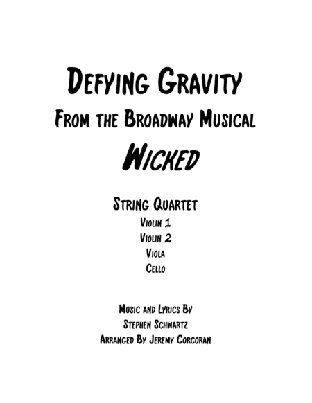Defying Gravity for String Quartet image number null