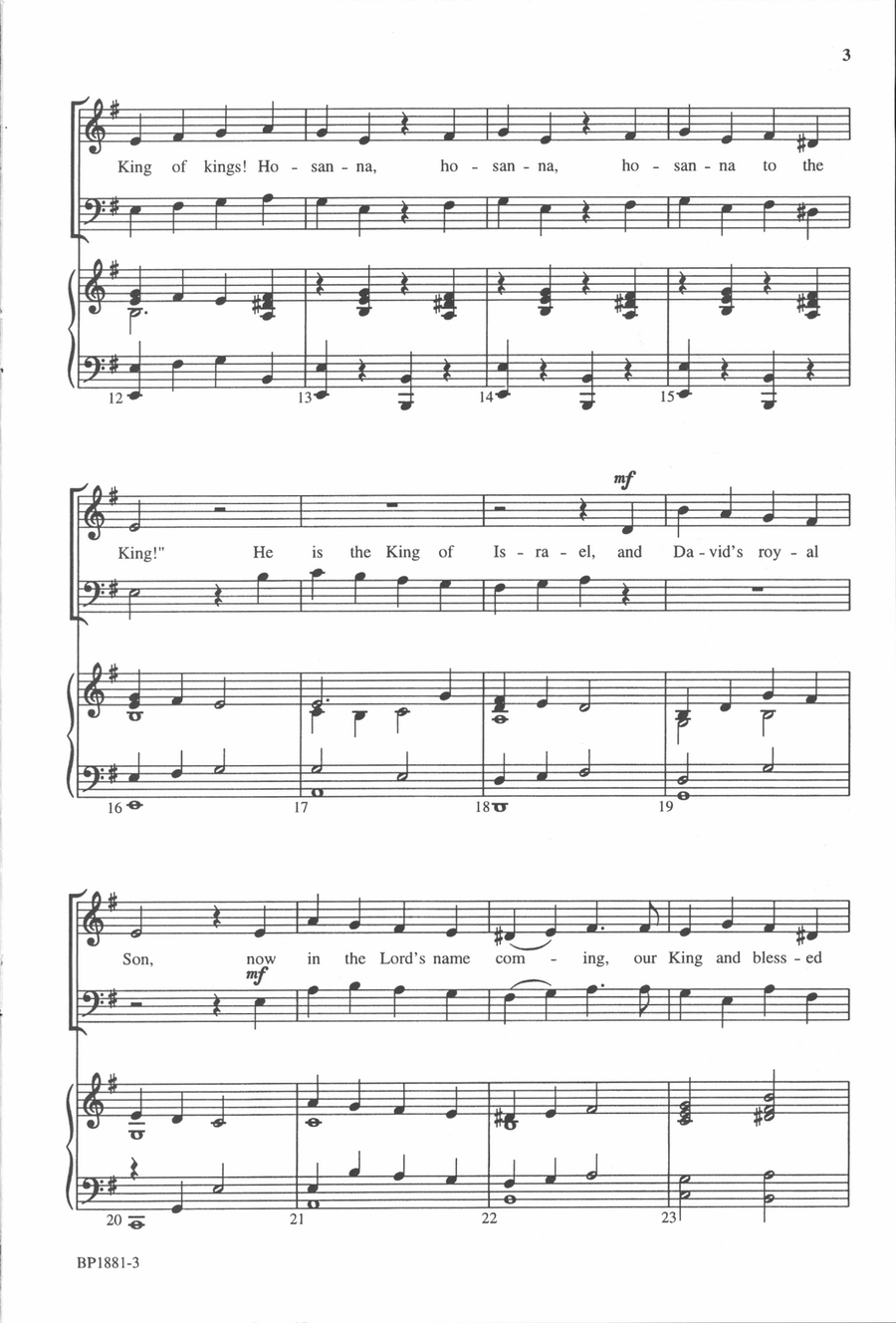 Hosanna to Our King! 4-Part scores gallery preview page 3