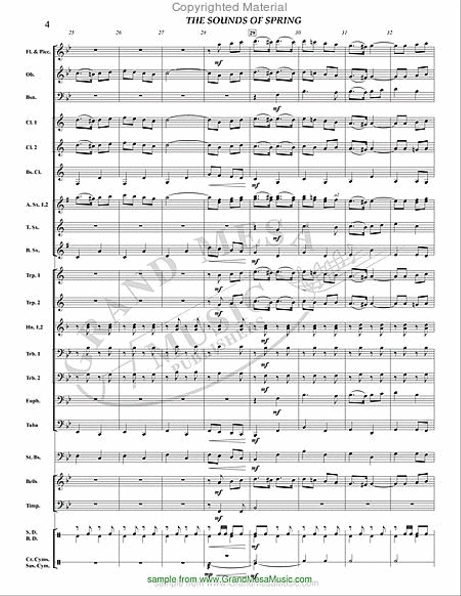 The Sounds of Spring The Sounds of Spring Concert Band scores gallery preview page 5