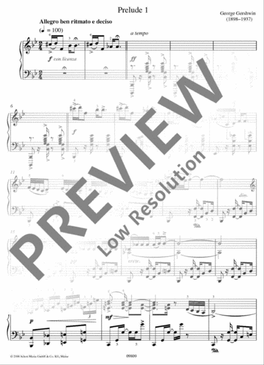 3 Preludes Piano Solo scores gallery preview page 8