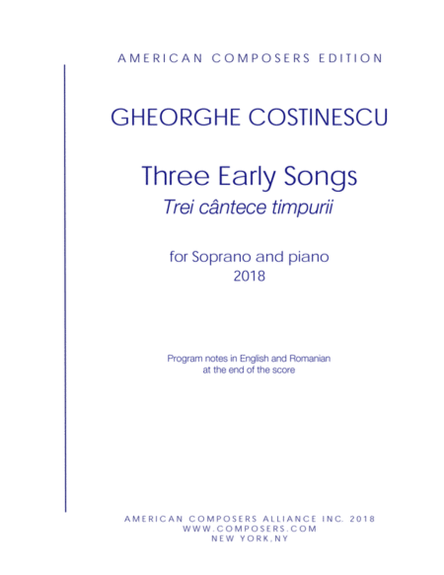 [Costinescu] Three Early Songs