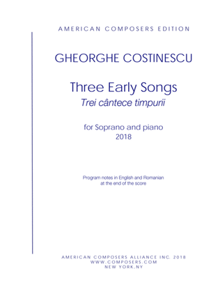 Book cover for [Costinescu] Three Early Songs