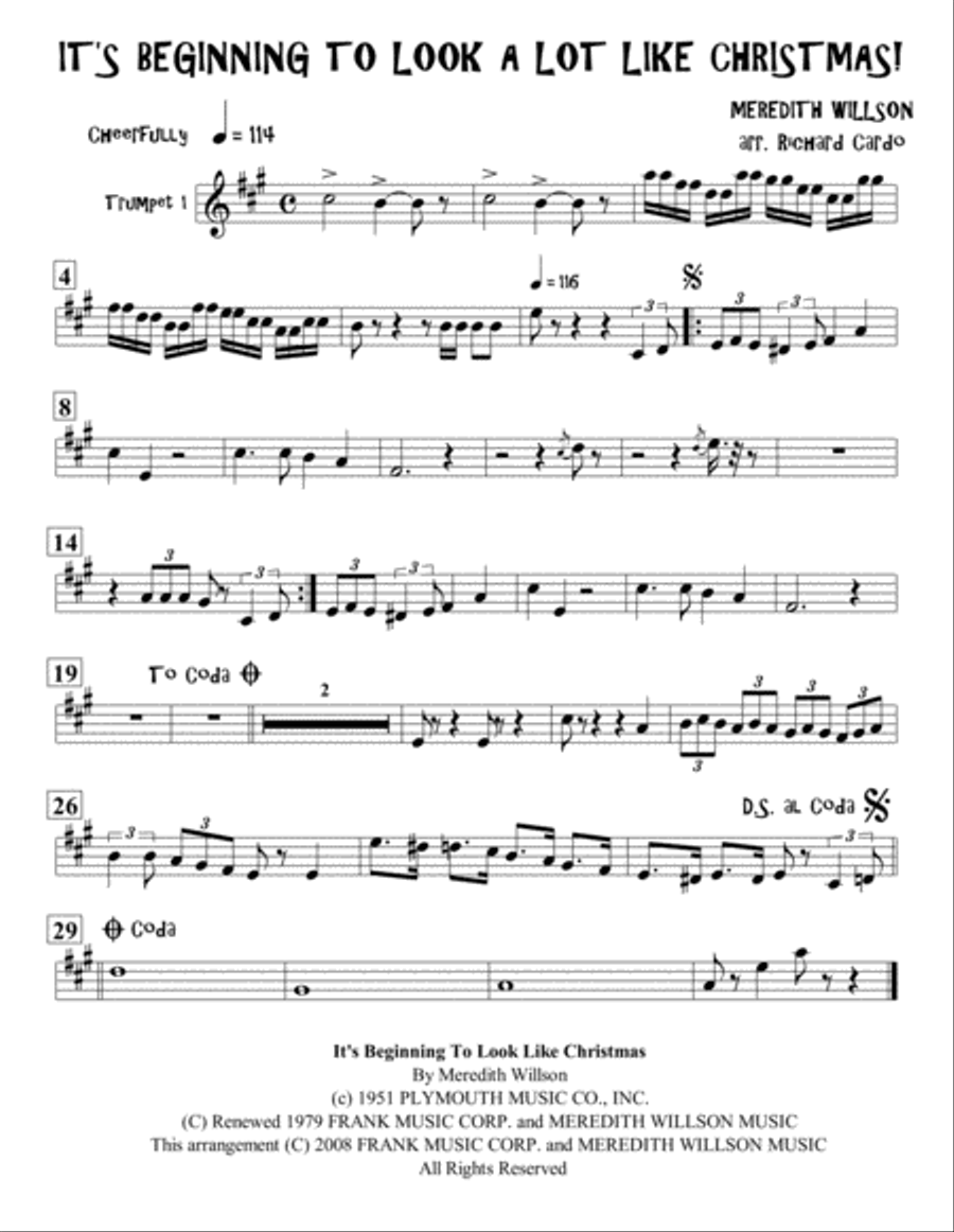 It's Beginning To Look Like Christmas Brass Ensemble scores gallery preview page 5