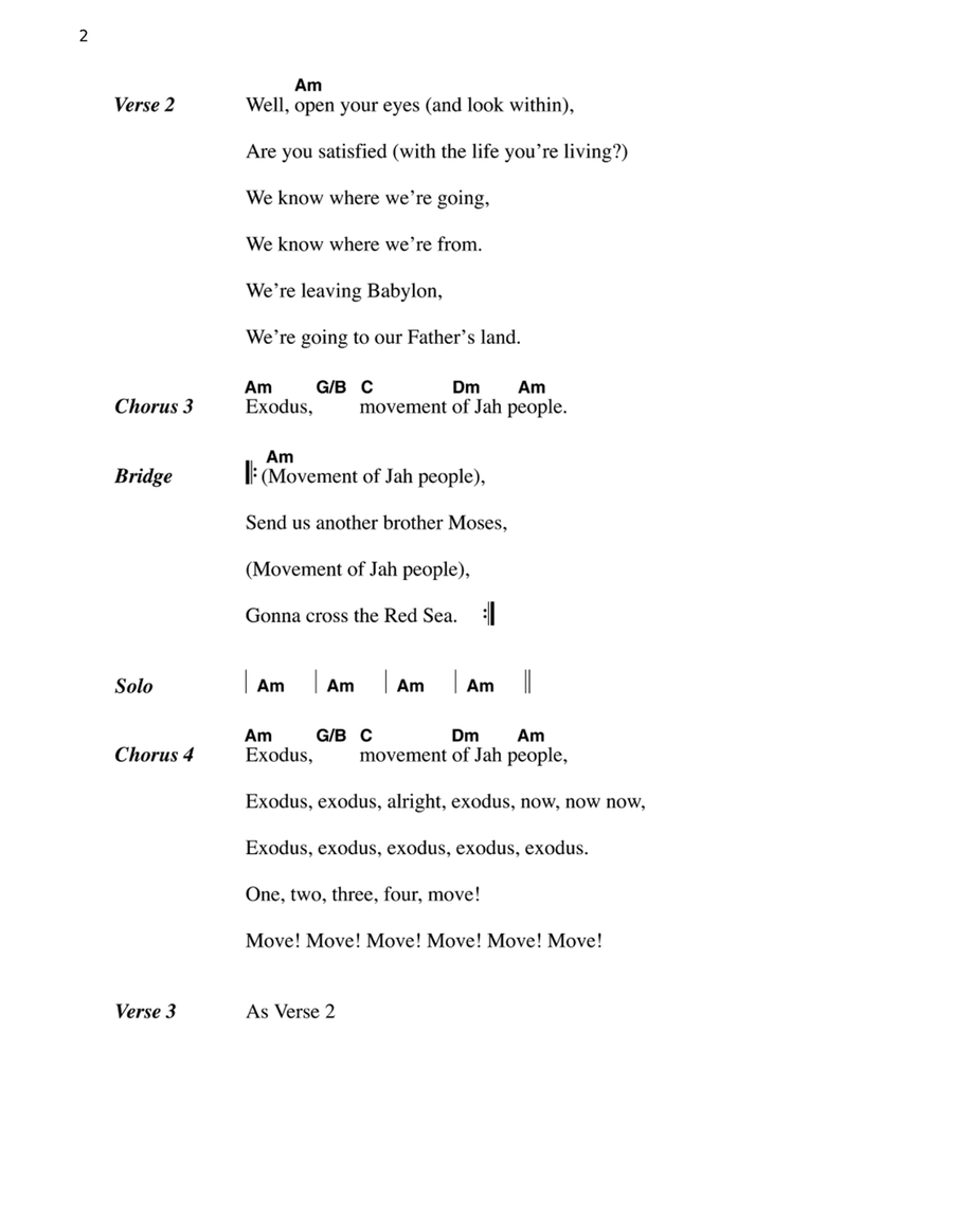Exodus Guitar scores gallery preview page 2