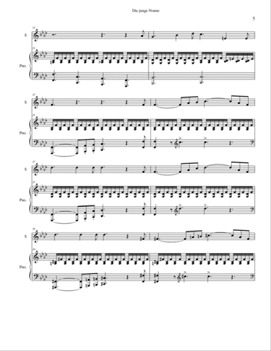 Six Schubert Art Songs - oboe and piano Voice Solo scores gallery preview page 5