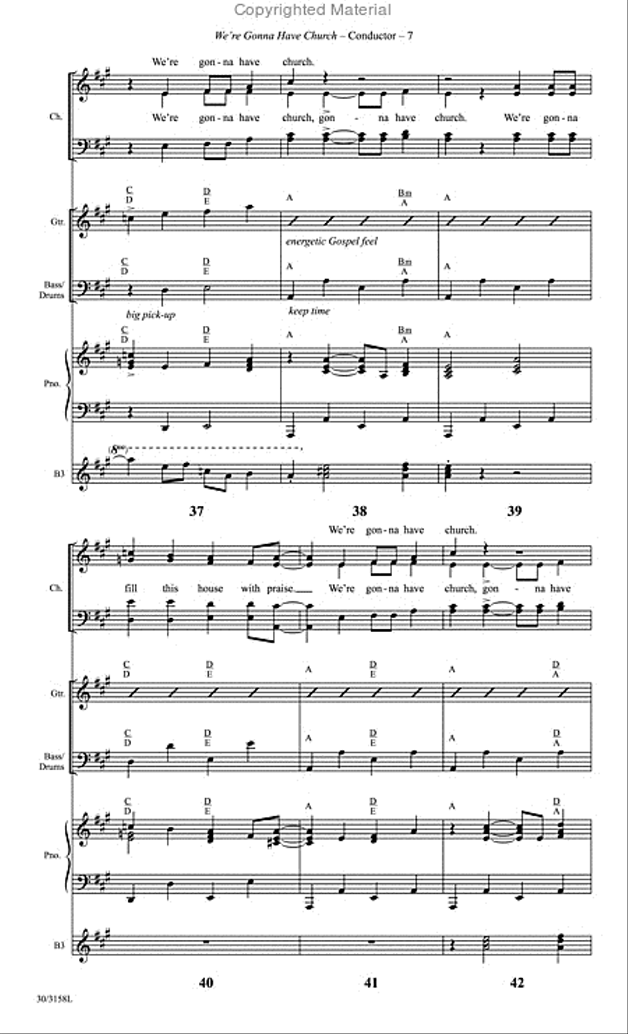 We're Gonna Have Church - Rhythm Score and Parts Choir scores gallery preview page 8