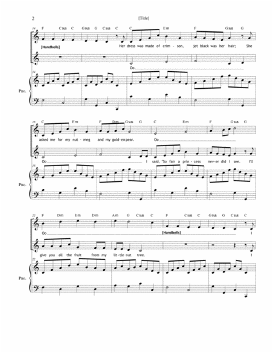 I Had A Little Nut Tree (SA) SA scores gallery preview page 2