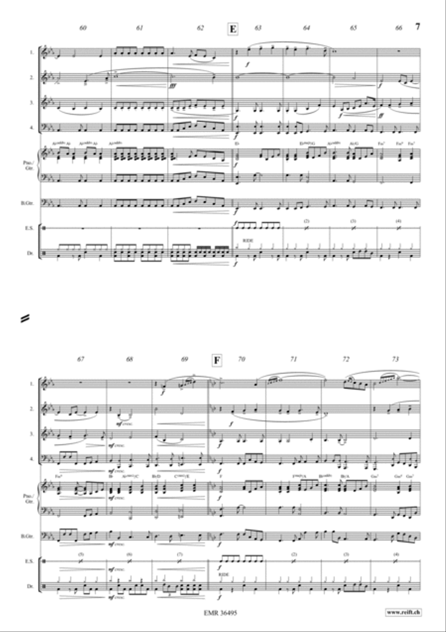 Nessun Dorma Woodwind Quartet scores gallery preview page 6