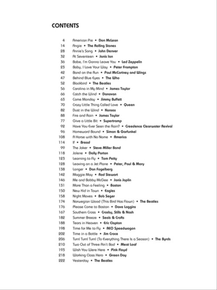 Acoustic Classics - 2nd Edition Piano, Vocal, Guitar scores gallery preview page 2
