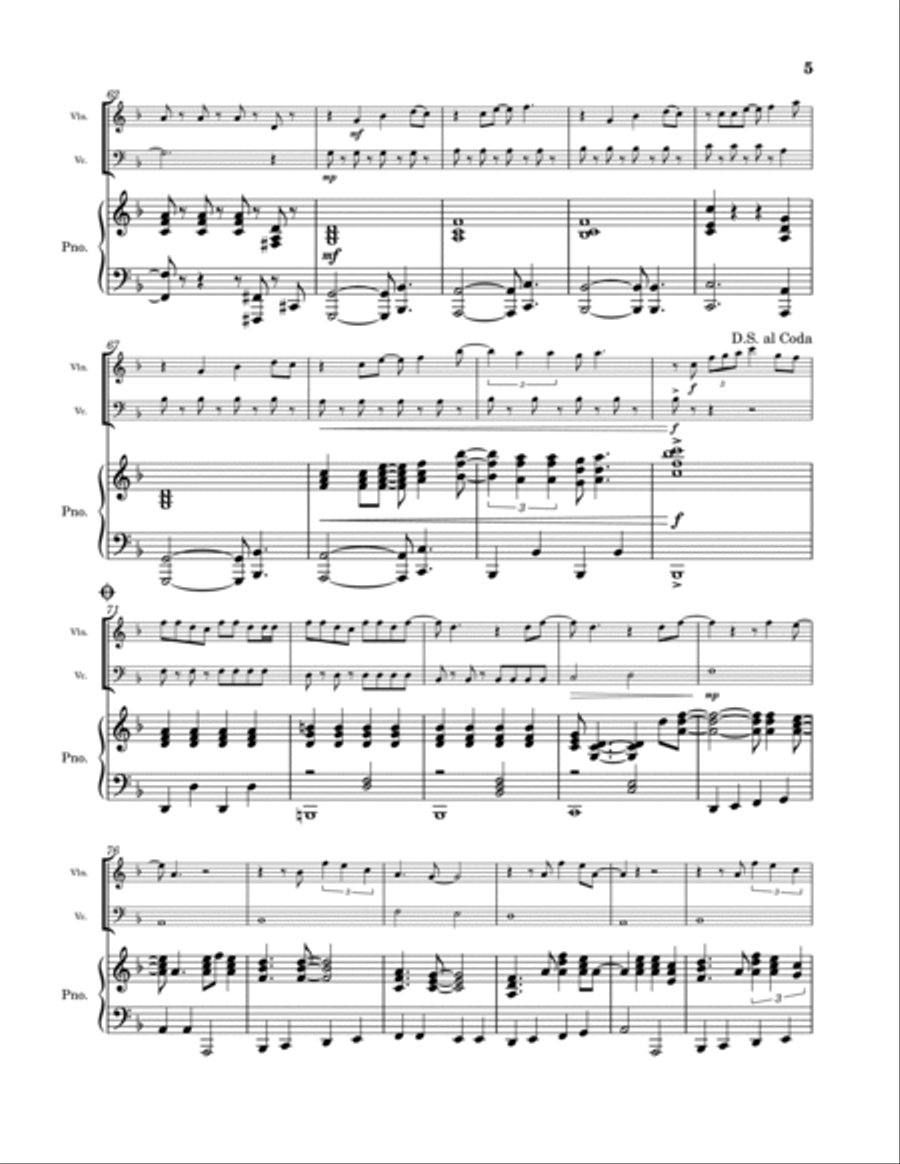 Love Song Piano Trio scores gallery preview page 5