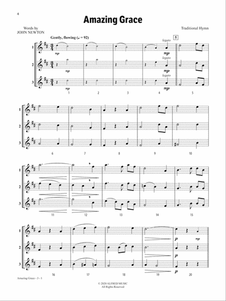 Solos, Duets & Trios for Winds: Patriotic Favorites (Alto Saxophone/Baritone Saxophone) Woodwind Trio scores gallery preview page 4