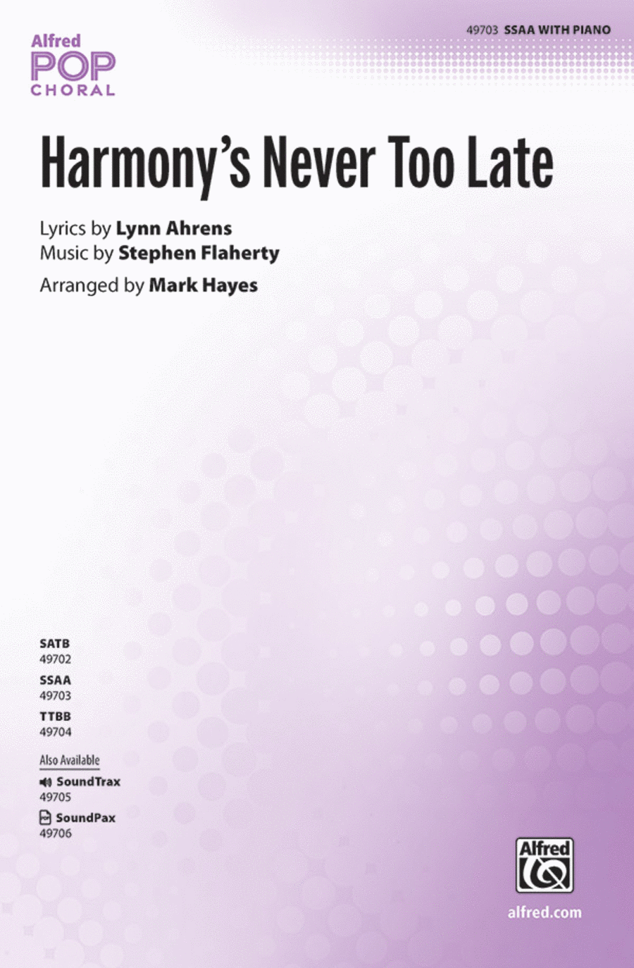 Harmony's Never Too Late Harmony's Never Too Late Women's Choir scores gallery preview page 1
