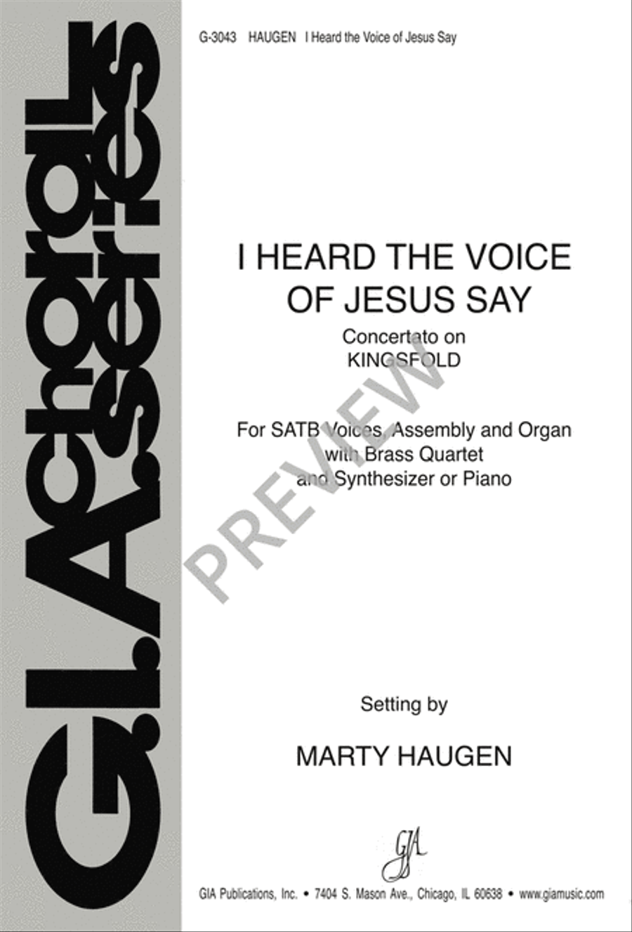 I Heard the Voice of Jesus Say 4-Part scores gallery preview page 2