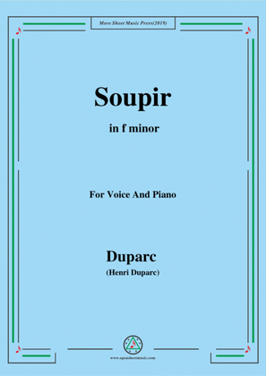 Duparc-Soupir in f minor