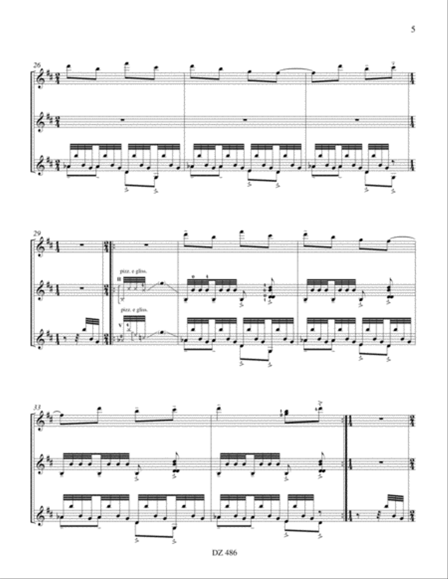 Vent arracheur d'âme, tu as choisi la nuit Guitar Ensemble scores gallery preview page 5