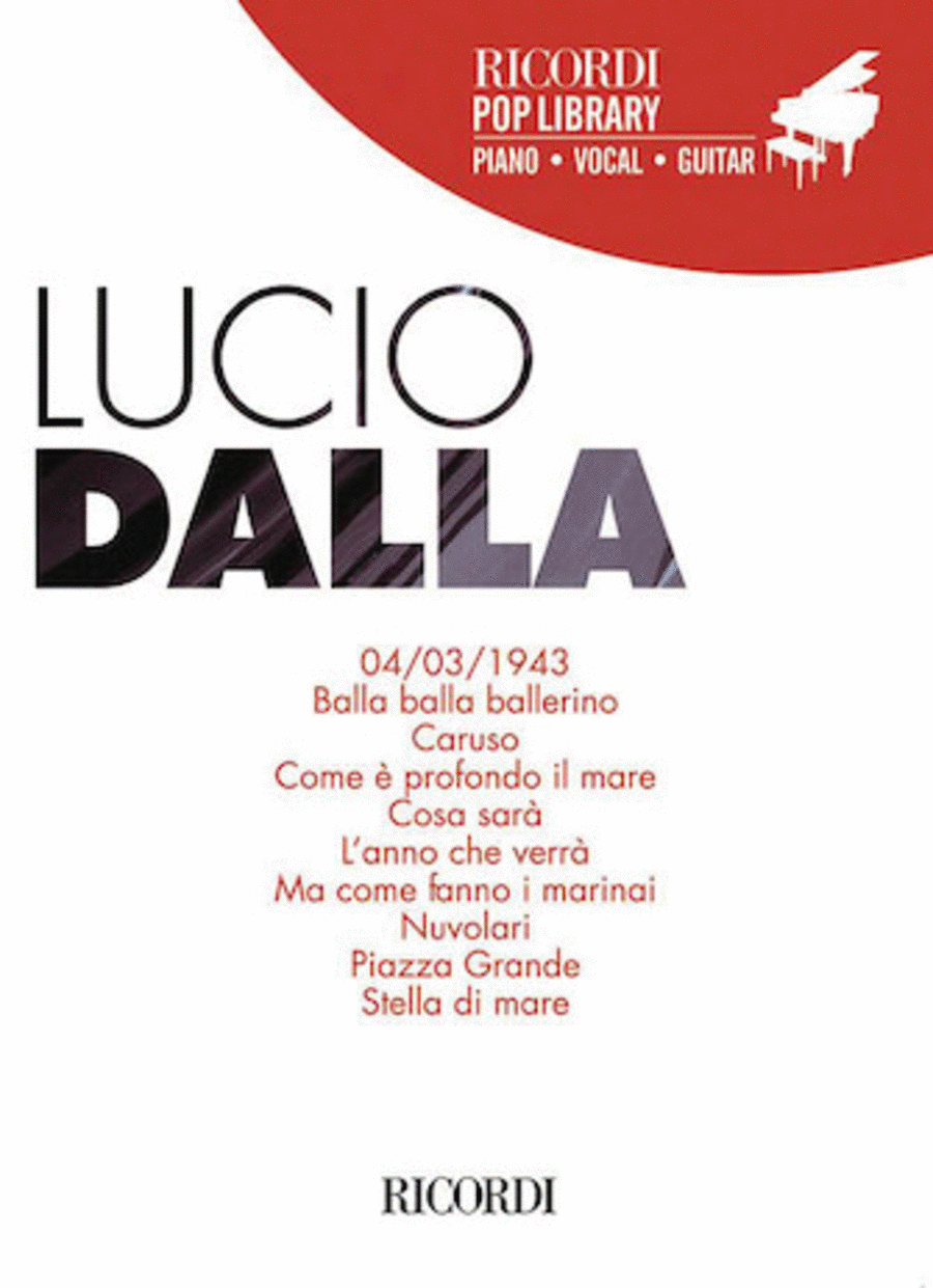 Lucio Dalla : Sheet music books