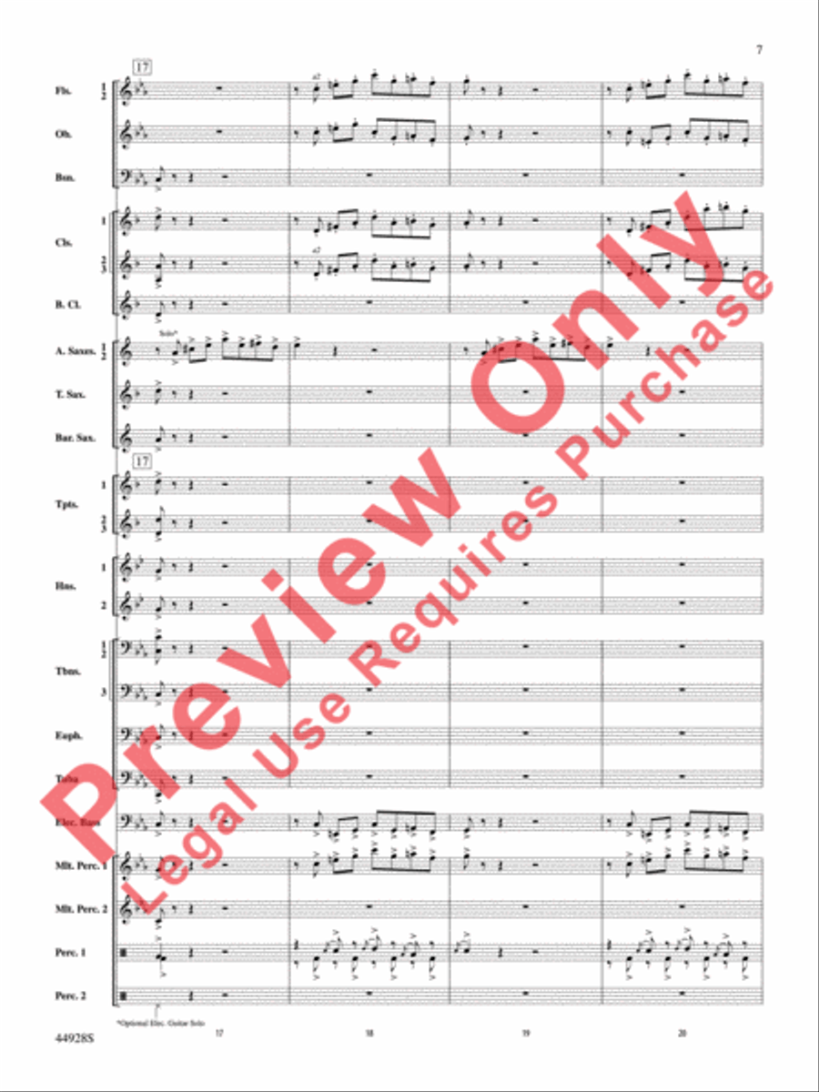 Dreams of Fireflies (On a Christmas Night) Concert Band scores gallery preview page 8
