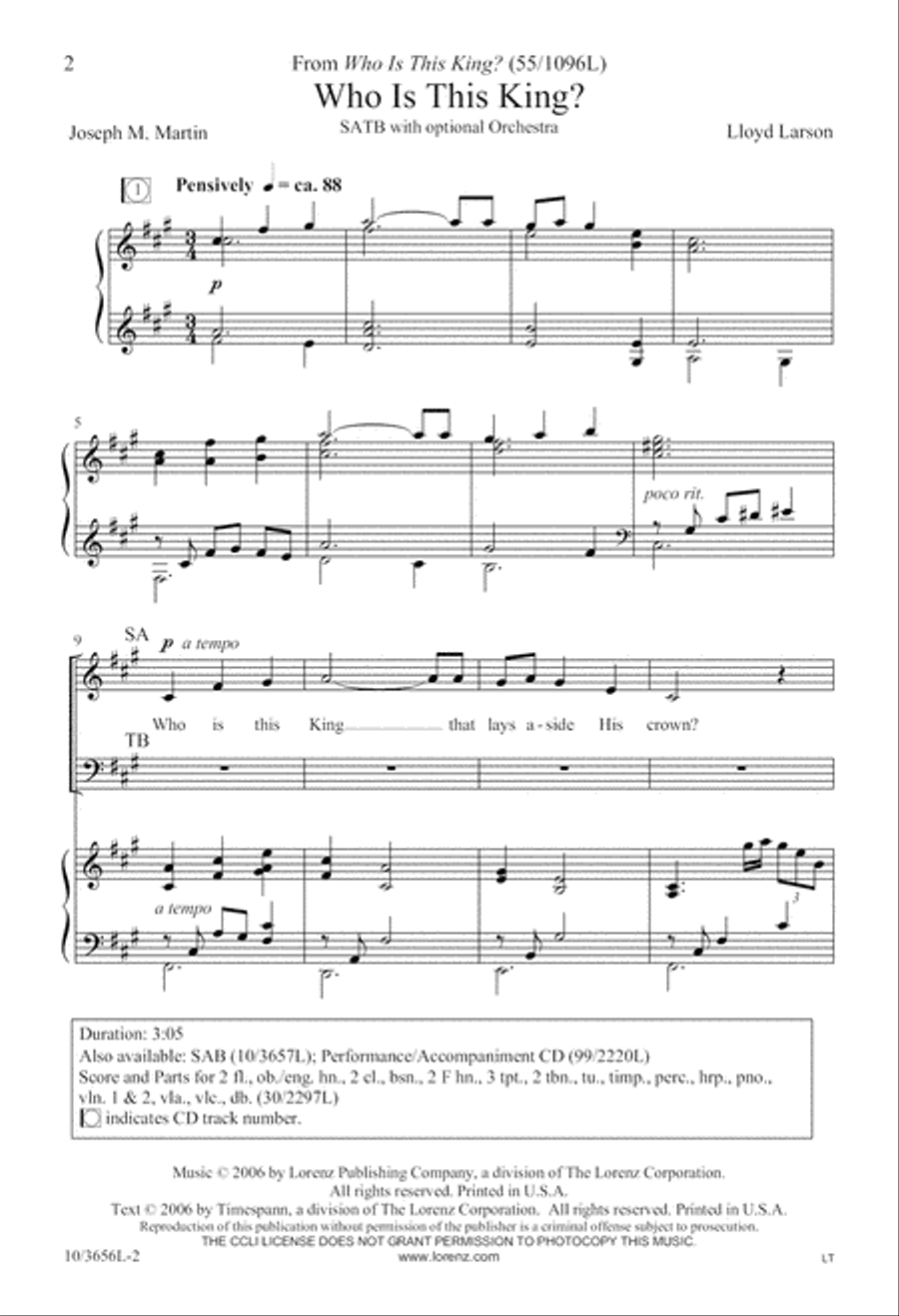 Who Is This King? 4-Part scores gallery preview page 3