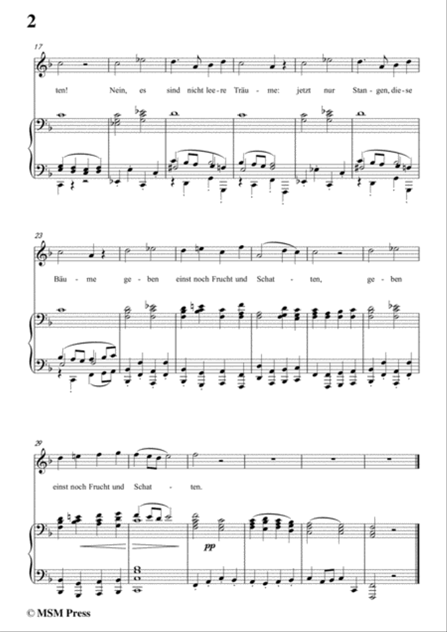 Schubert-Hoffnung,in F Major,for Voice&Piano Voice scores gallery preview page 4