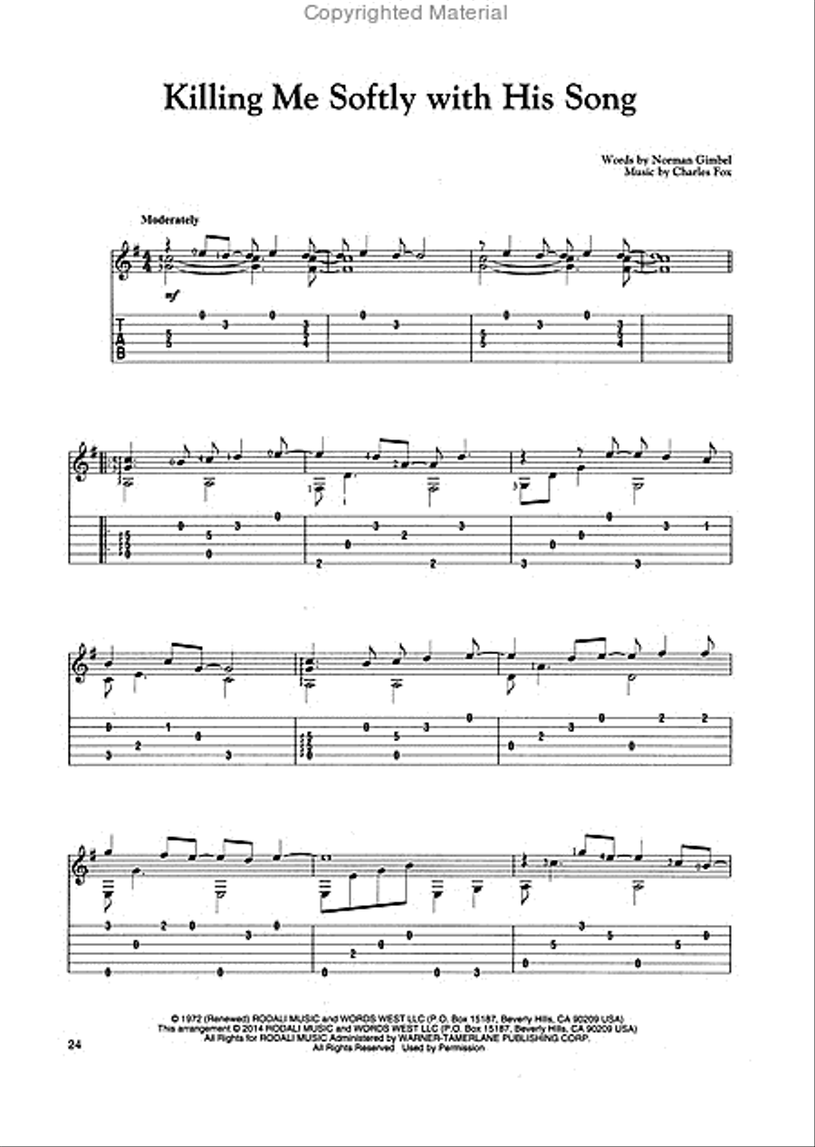 Popular Songs Acoustic Guitar scores gallery preview page 4