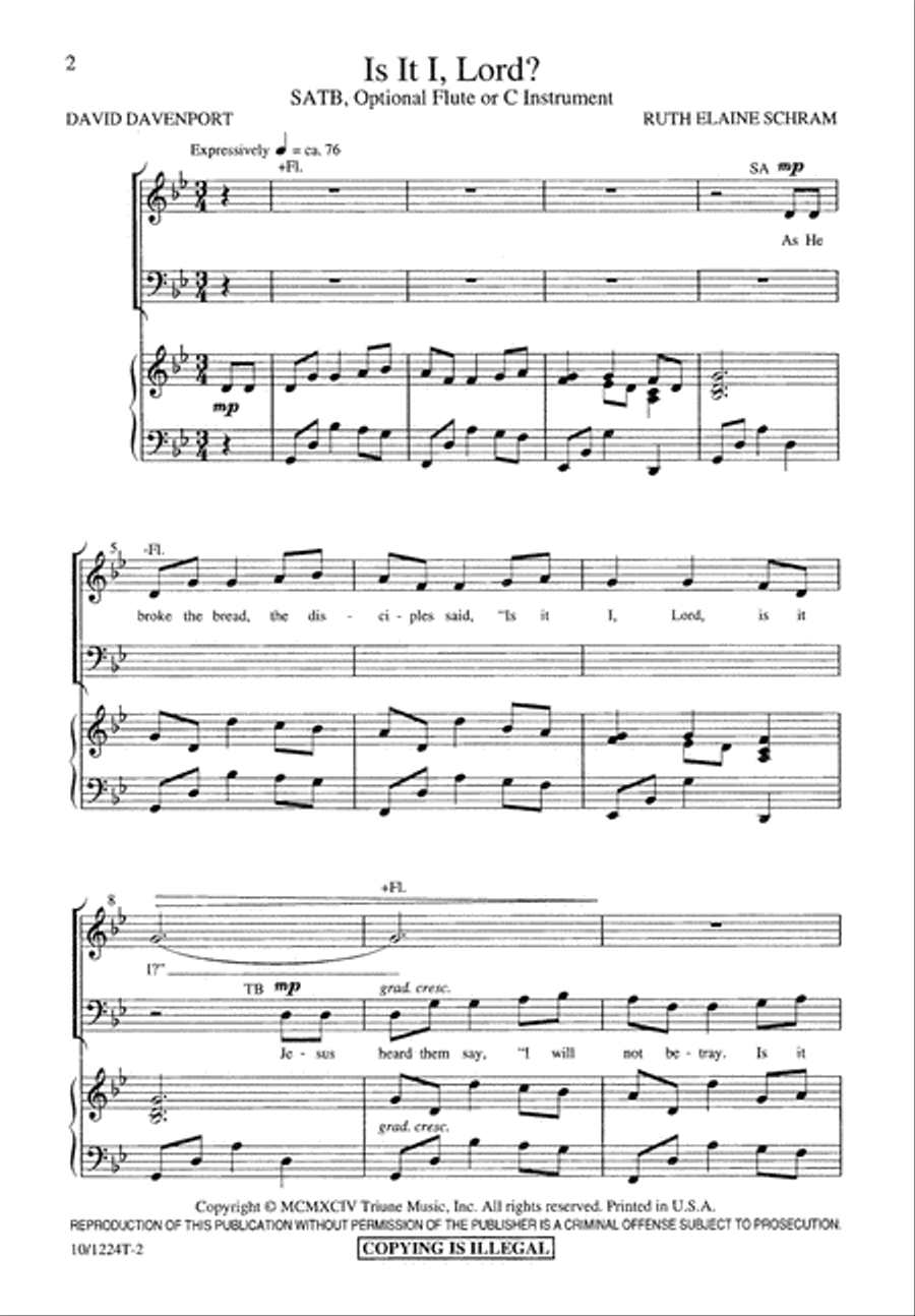 Is It I, Lord? Is It I, Lord? 4-Part scores gallery preview page 3