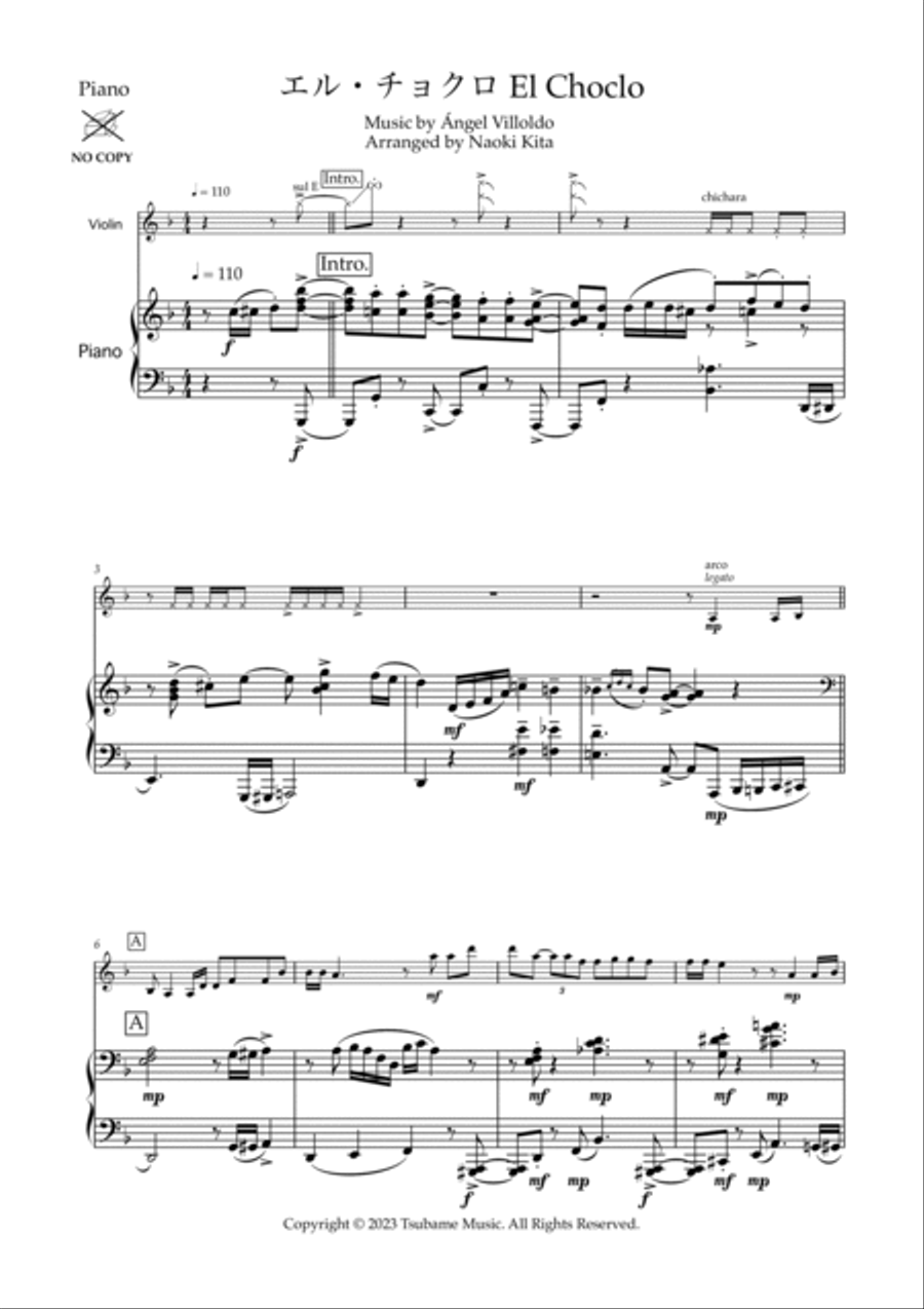 El Choclo for Advanced Violinists Violin Solo scores gallery preview page 4