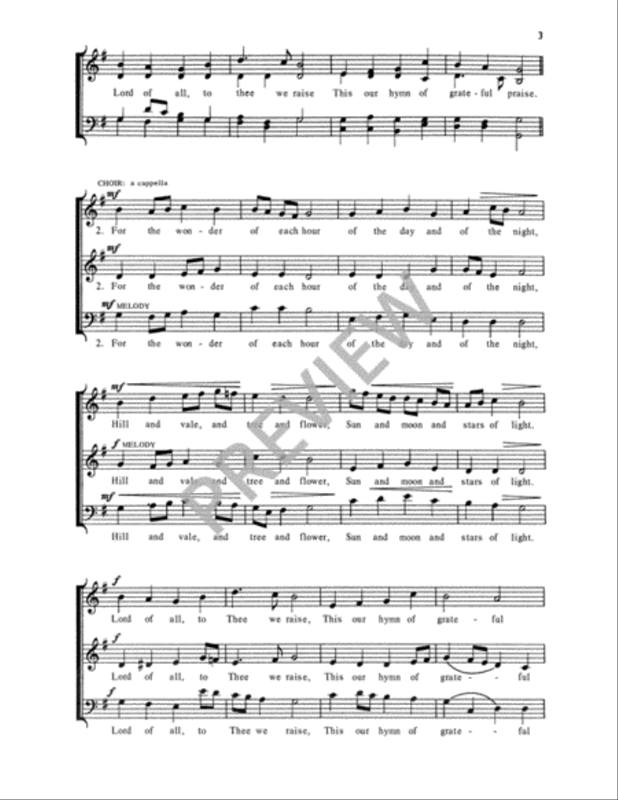 For the Beauty of the Earth 3-Part scores gallery preview page 4
