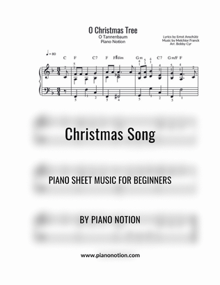 O Christmas Tree - O Tannenbaum (Easy Piano Solo)