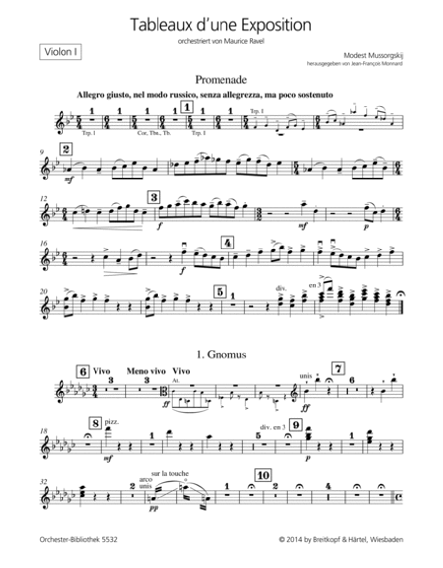 Tableaux d’une exposition Orchestra scores gallery preview page 2