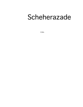 Scheherazade arranged for flute, harp and string quintet - Cello Part