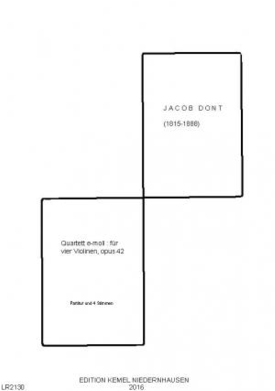 Quartett e-moll Quartett e-moll Violin scores gallery preview page 1