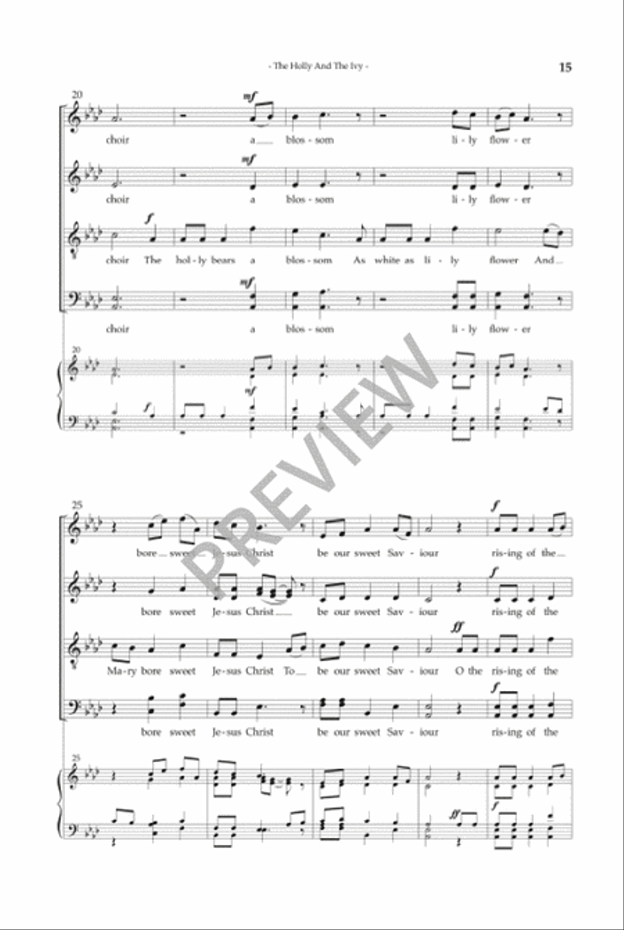 Christmas Carols, Volume 2 SSAATTBB scores gallery preview page 15