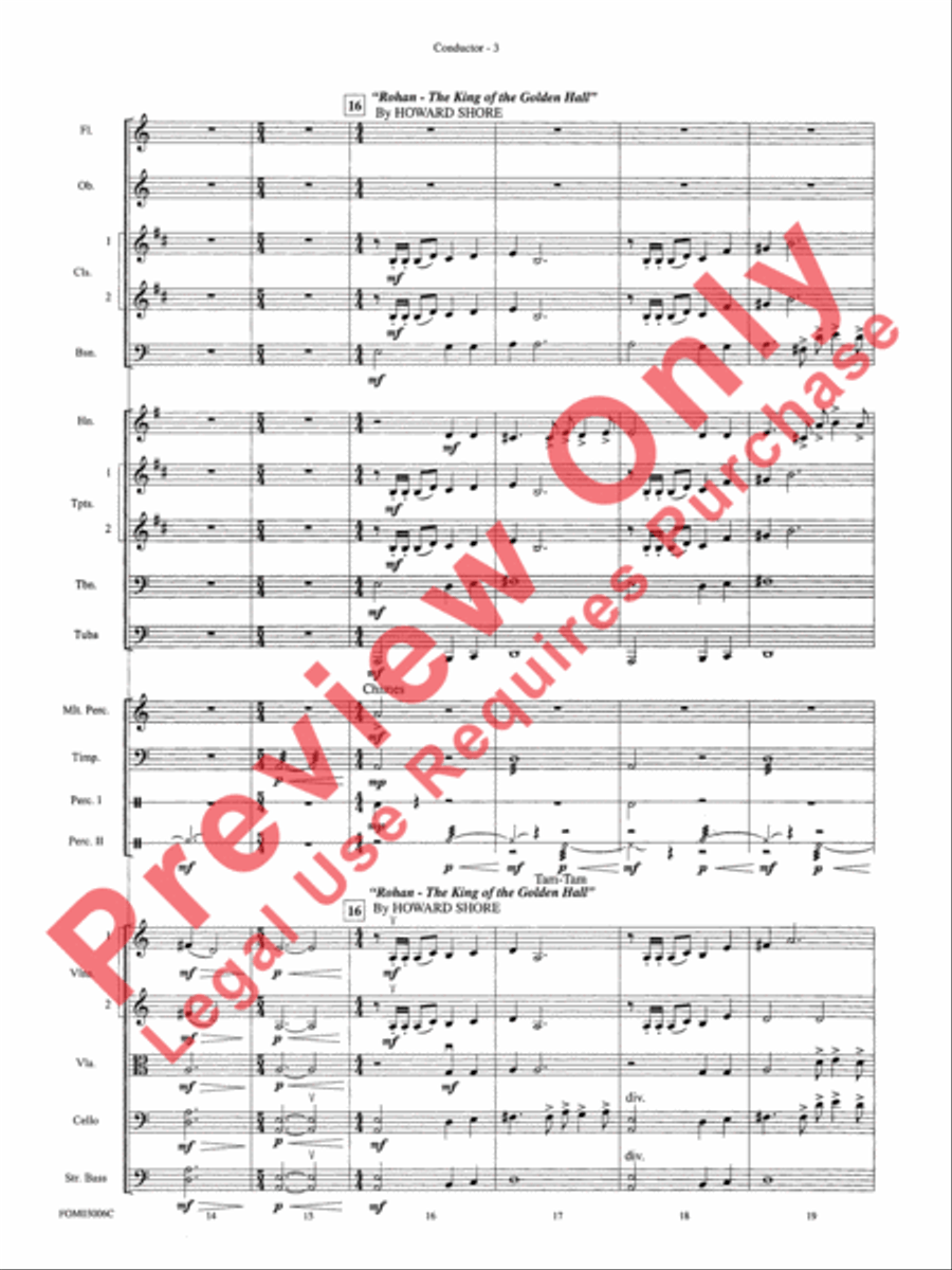 The Lord of the Rings: The Two Towers, Highlights from Full Orchestra scores gallery preview page 6