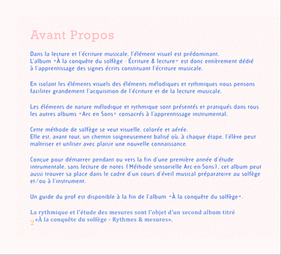 À la conquête du solfège, Écriture et lecture Collection / Songbook scores gallery preview page 2