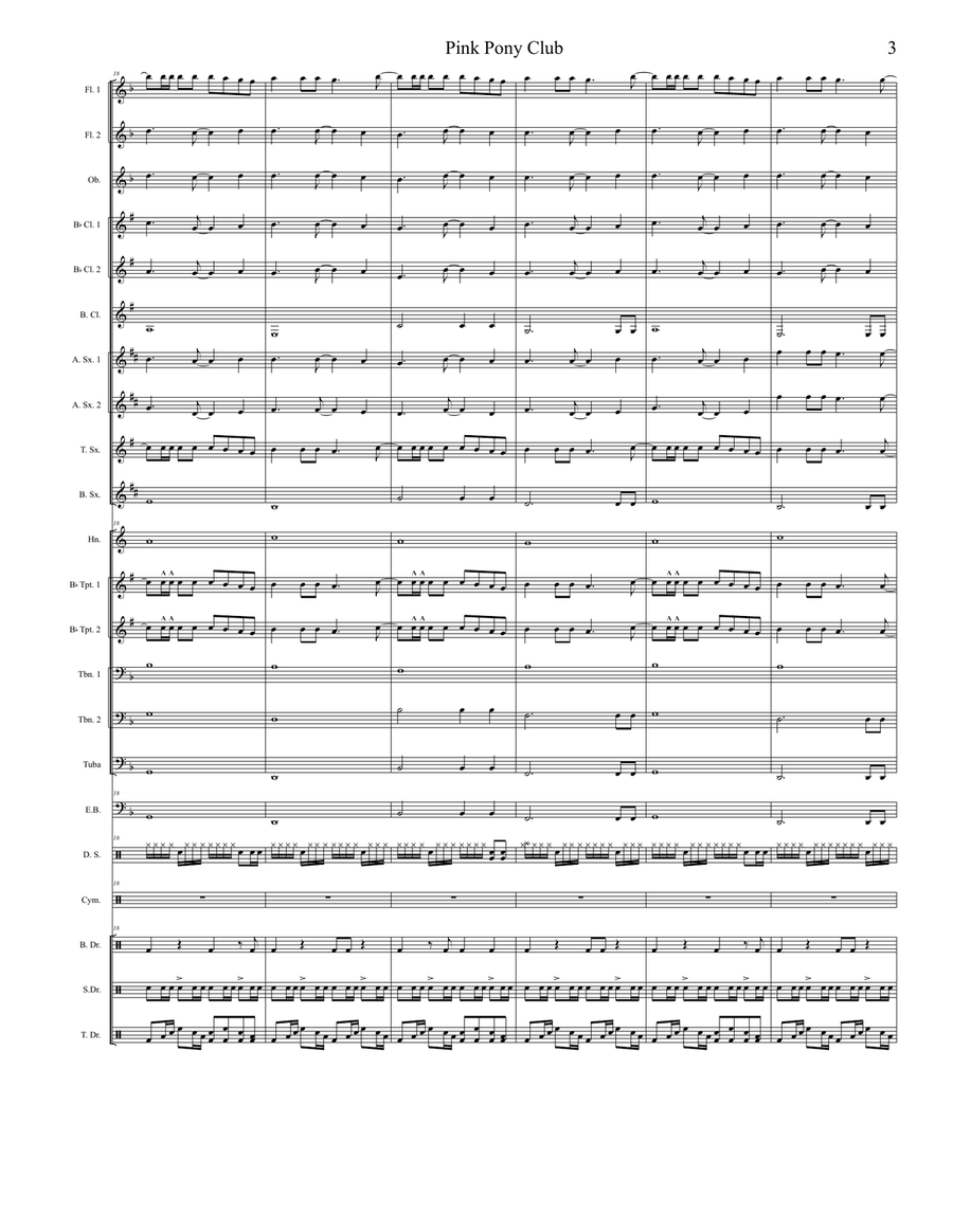 Pink Pony Club Marching Band scores gallery preview page 3