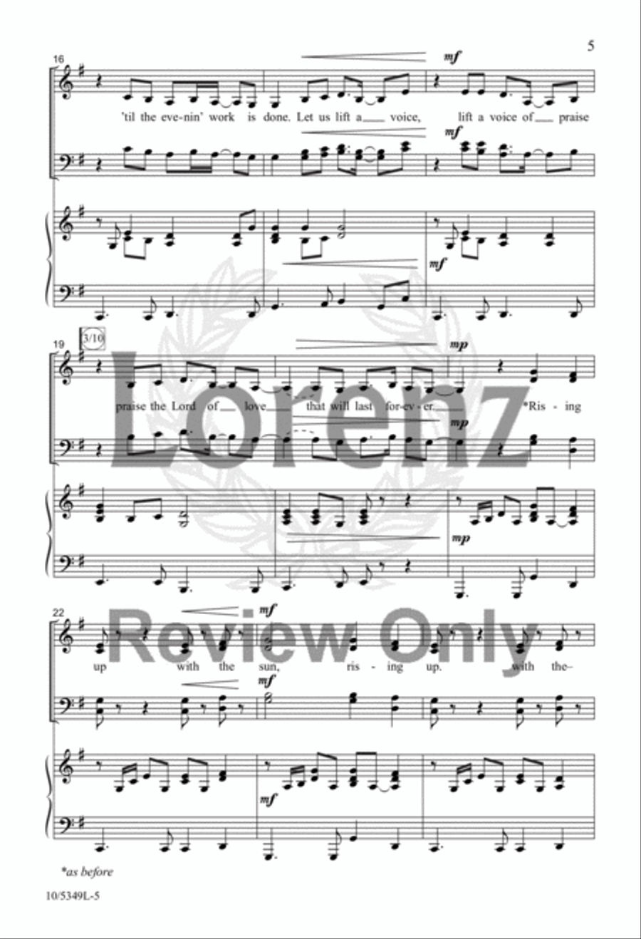 Rising Up with the Sun Rising Up with the Sun 4-Part scores gallery preview page 4