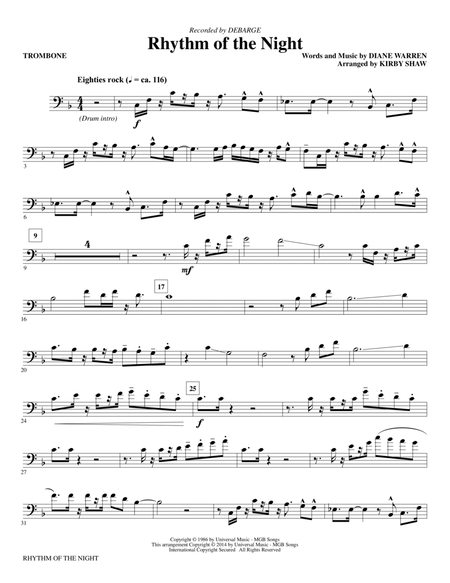 Rhythm of the Night (arr. Kirby Shaw) - Trombone