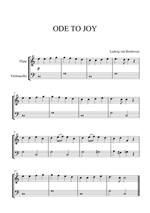 Book cover for Beethoven - Ode to Joy for Flute and Cello