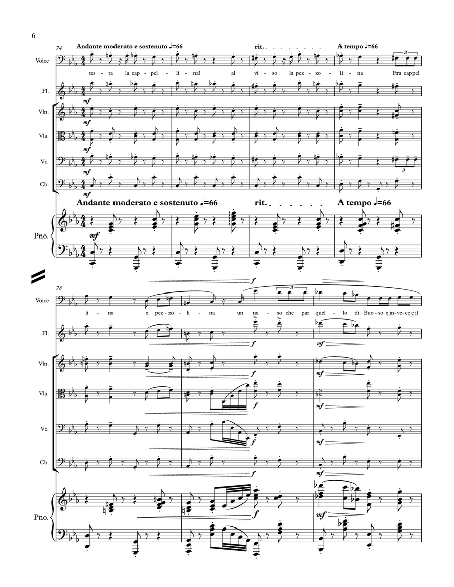 Era uguale la voce from Gianni Schicchi Era uguale la voce from Gianni Schicchi Large Ensemble scores gallery preview page 6