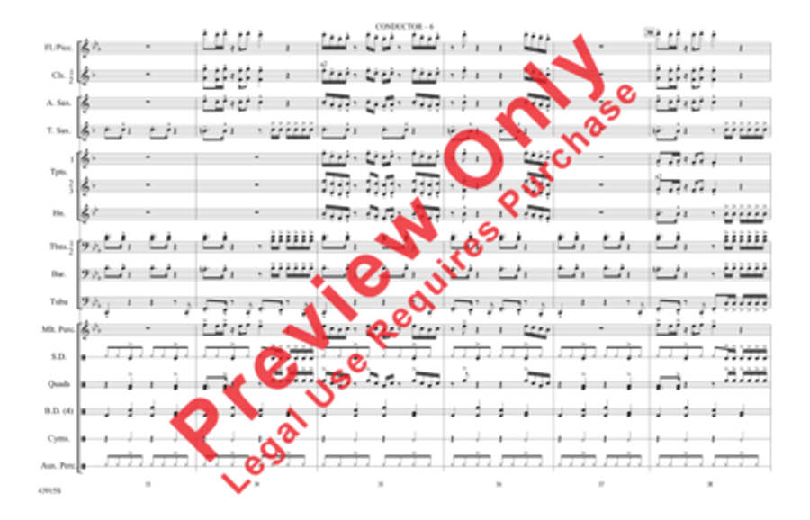 Uptown Funk Marching Band scores gallery preview page 7