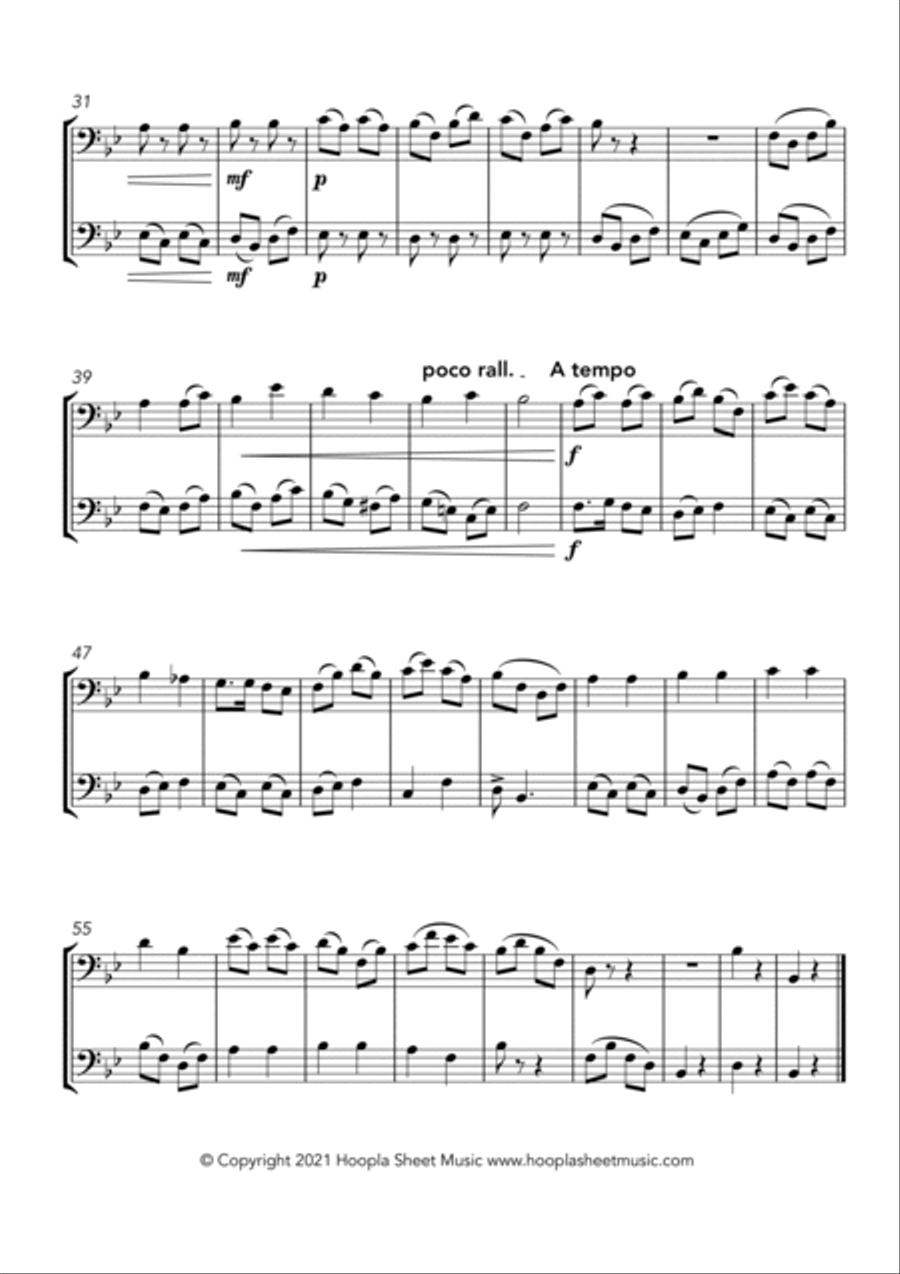 London Bridge is Falling Down (3 Ways) Trombone Duet scores gallery preview page 2